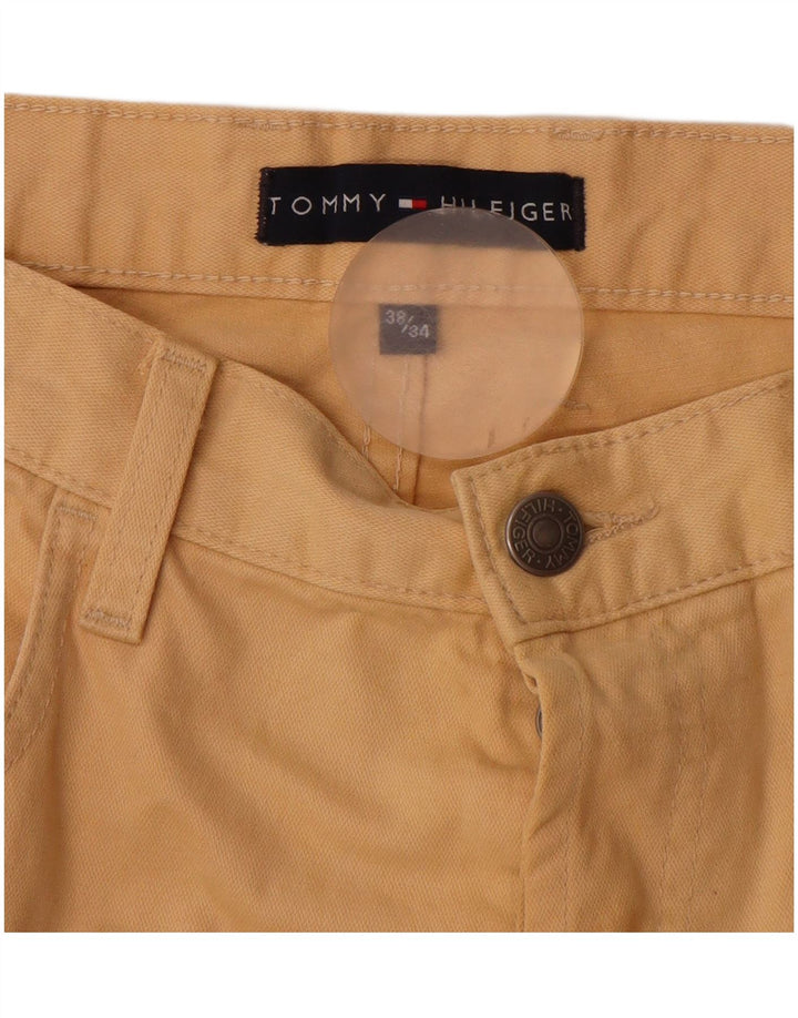 TOMMY HILFIGER Mens Straight Casual Trousers W38 L31 Beige Cotton