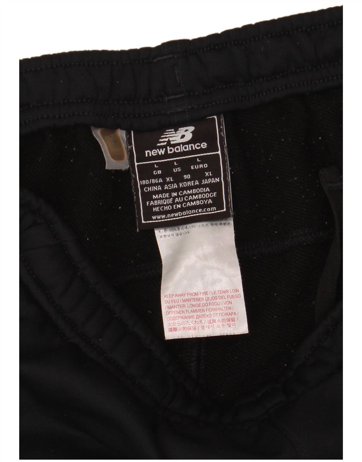 New Balance Mens Tracksuit Trousers Large Black Polyester