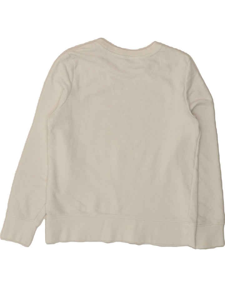 TOMMY HILFIGER Womens Oversized Sweatshirt Jumper UK 10 Small White Vintage Tommy Hilfiger and Second-Hand Tommy Hilfiger from Messina Hembry 