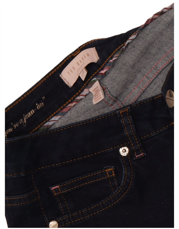 Ted Baker Womens Slim Jeans W28 L26 Navy Blue Floral