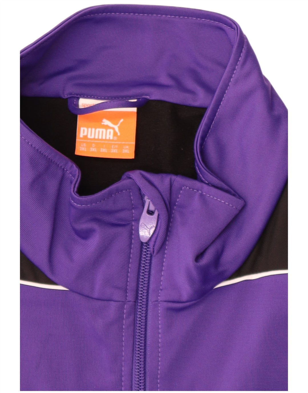 PUMA Mens Graphic Tracksuit Top Jacket 3XL Purple Colourblock Polyester