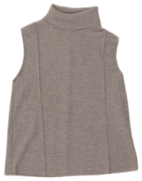 Zara Womens Vest Tank Top UK 10 Small Grey Polyester
