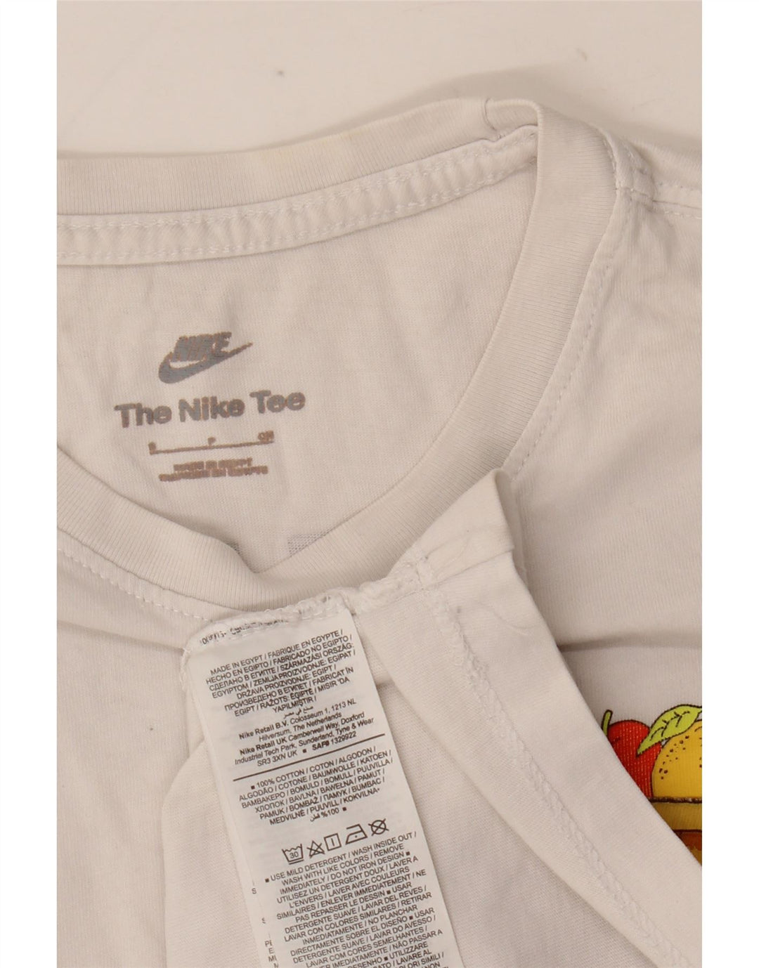 Nike Mens Graphic T-Shirt Top Small White Cotton