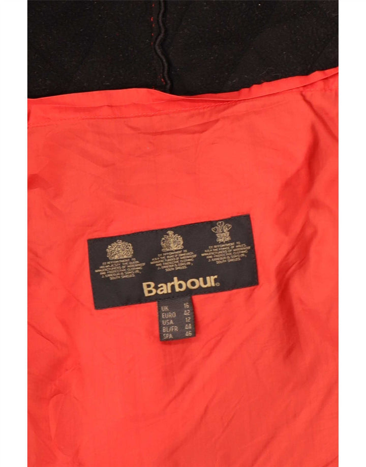 Barbour Womens Quilted Jacket UK 16 Large Red Polyamide