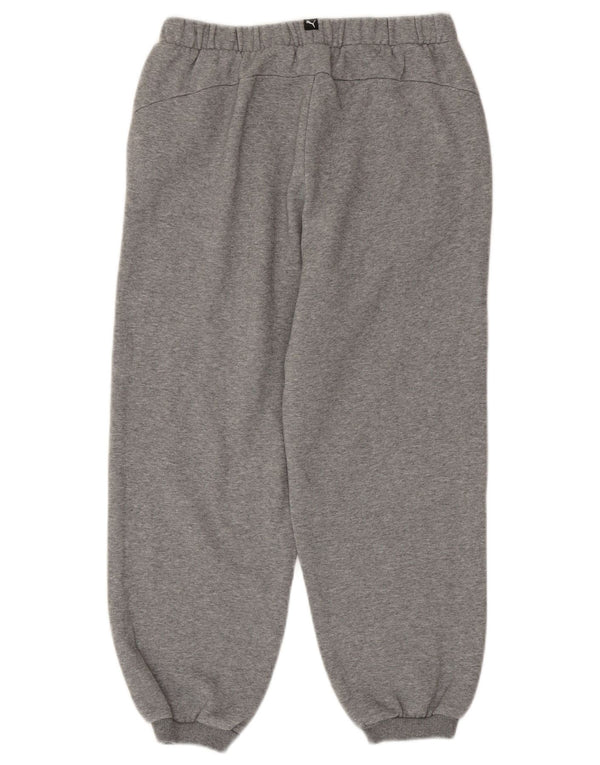 Puma Boys Graphic Tracksuit Trousers Joggers 15-16 Years Grey Flecked