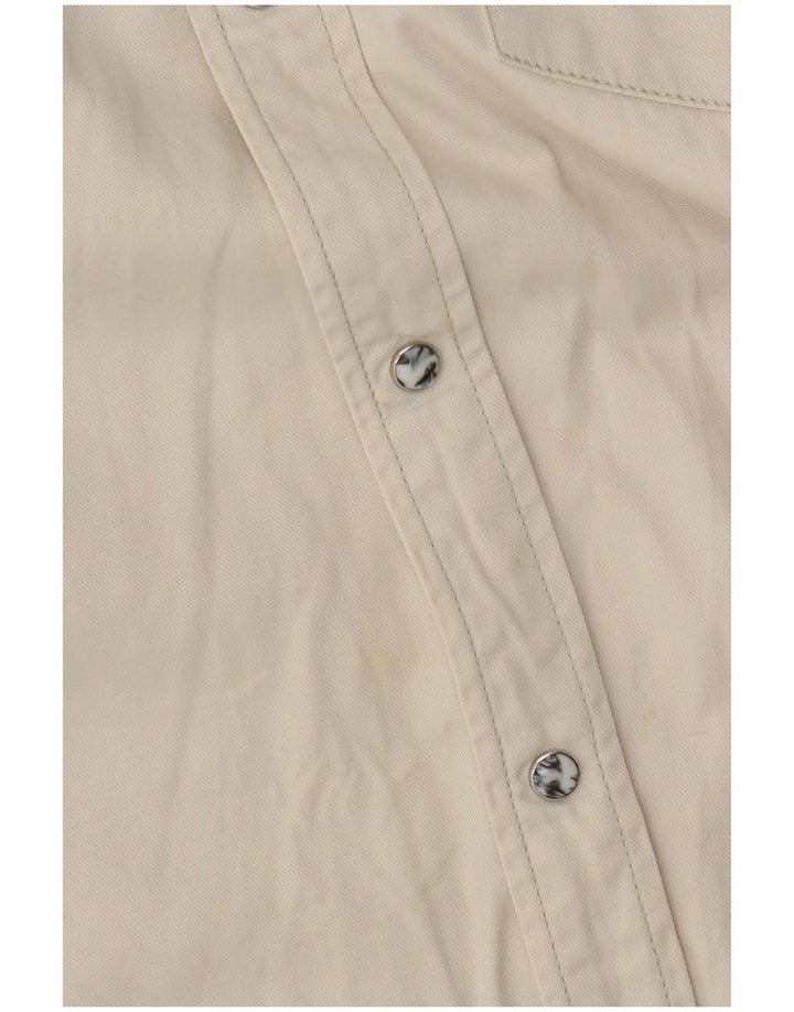 Lee Mens Western Shirt Medium Off White Cotton