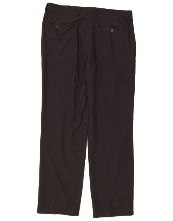 CHERVO Mens Pegged Chino Trousers IT 54 2XL W36 L32 Black Polyester