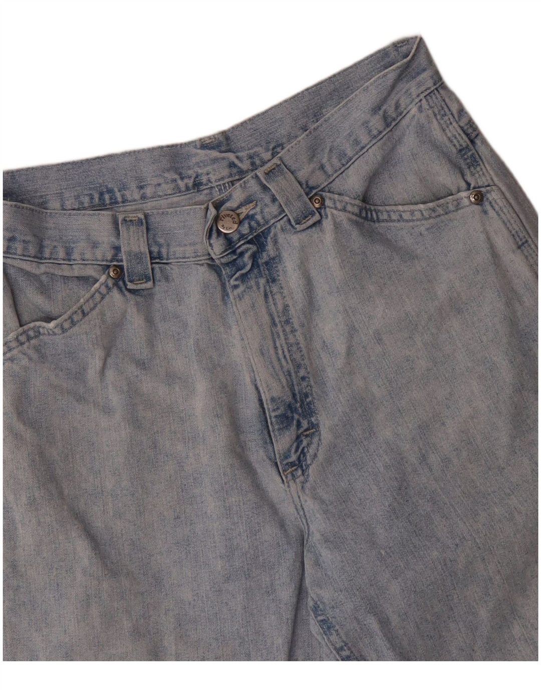 LEE Womens Cargo Loose Jeans W28 L28 Blue Cotton