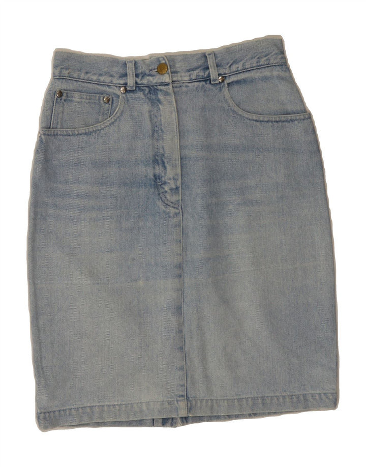 TRUSSARDI Womens Denim Skirt W28 Medium  Blue Cotton Vintage Trussardi and Second-Hand Trussardi from Messina Hembry 