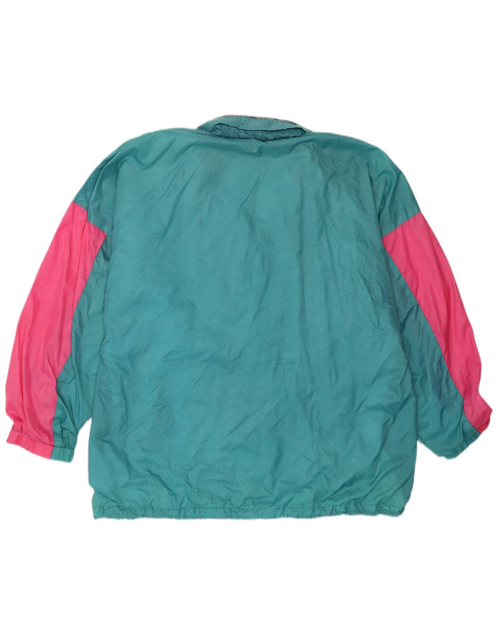 PUMA Mens Hooded Rain Jacket UK 42 XL Blue Colourblock Nylon