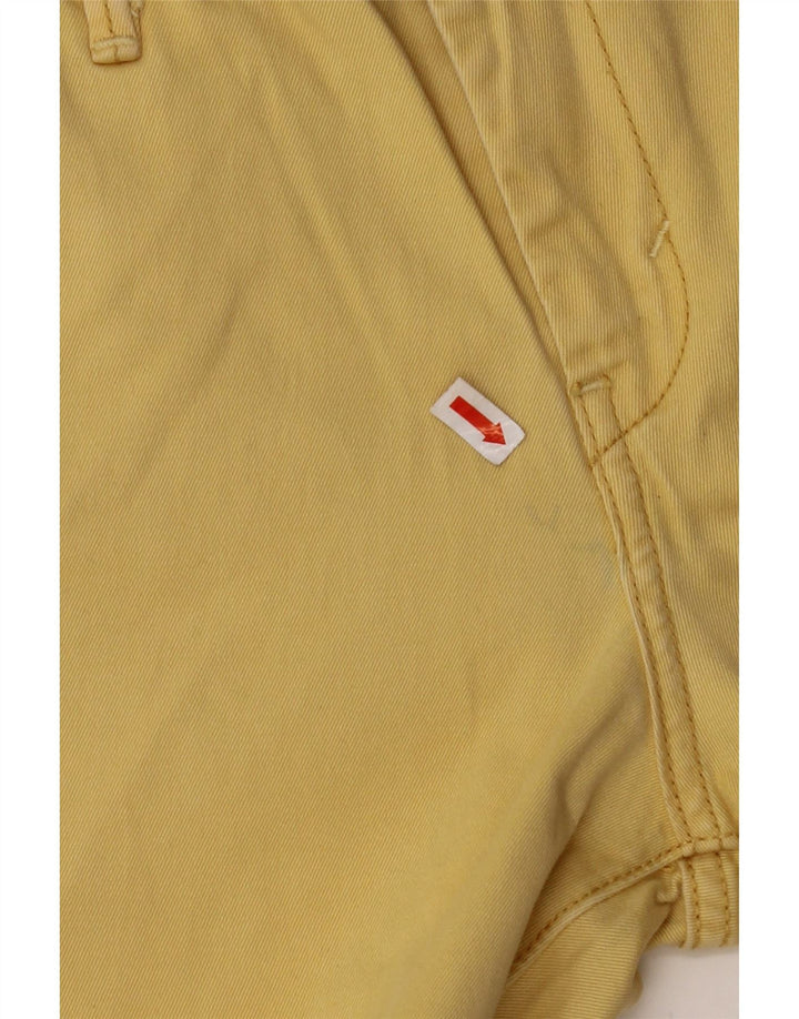 LEVI'S Womens Straight Cropped Trousers US 8 Medium W34 L24 Yellow Cotton