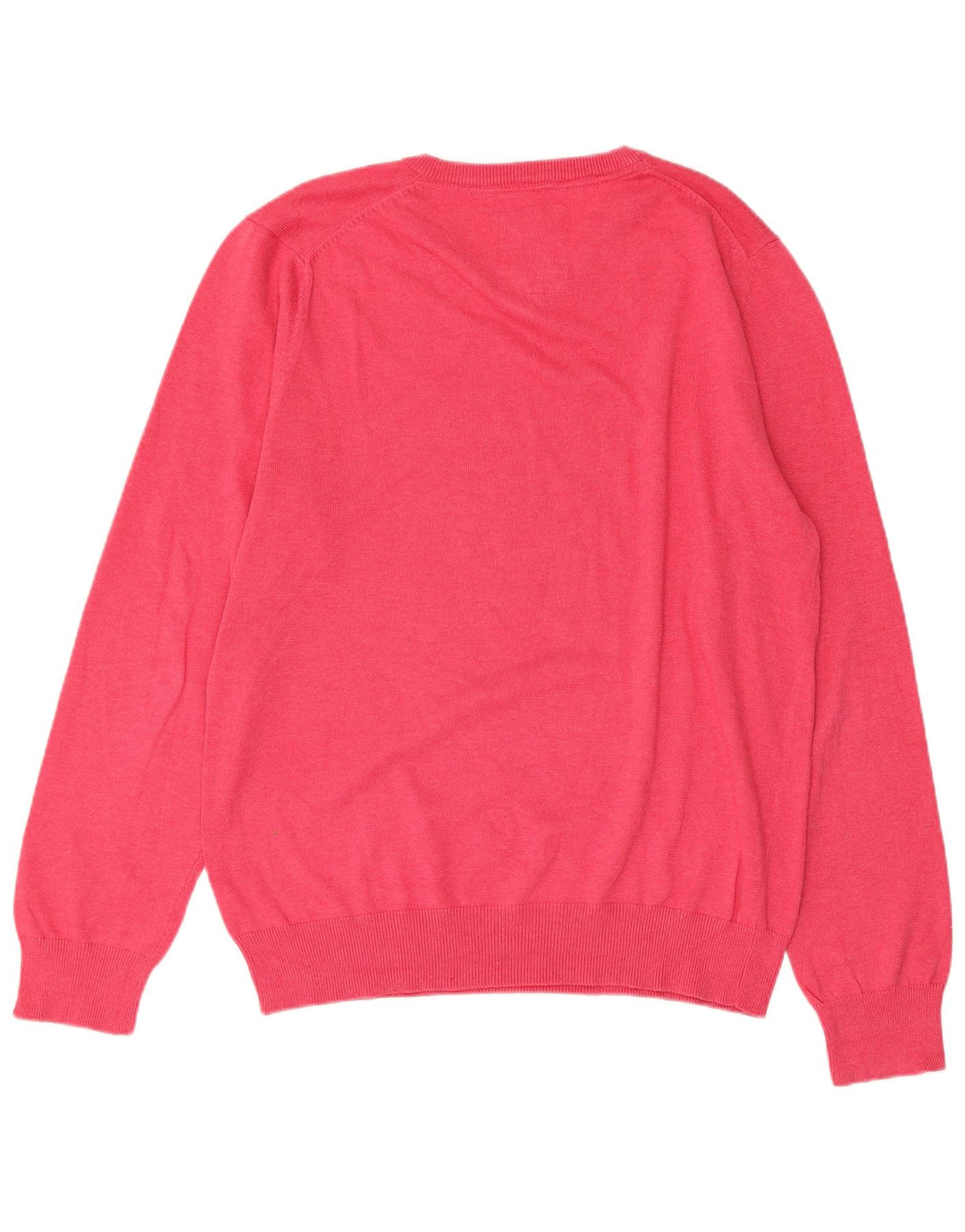 PEPE JEANS Womens V-Neck Jumper Sweater UK 18 XL Pink Cotton