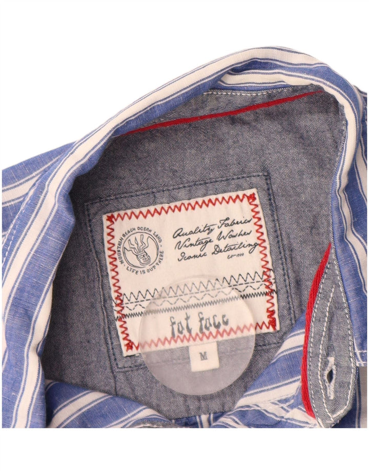 Fat Face Mens Shirt Medium Blue Striped