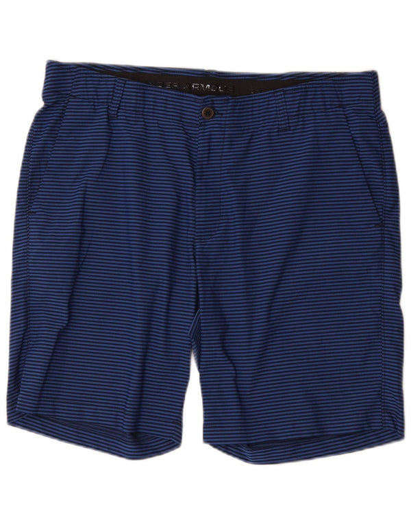 Under Armour Mens Heat Gear Chino Shorts W38 XL Blue Pinstripe