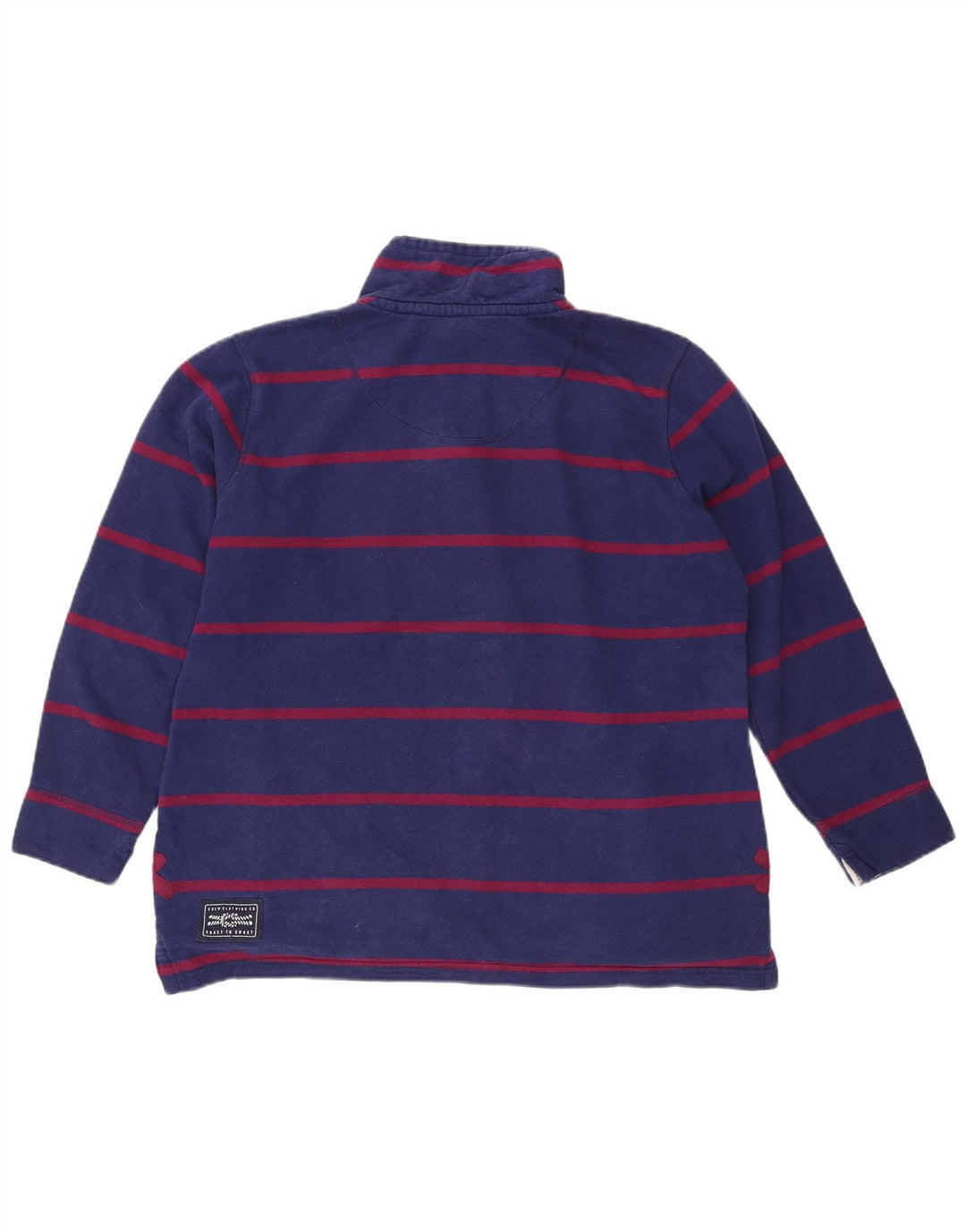 CREW CLOTHING Womens Sweatshirt Jumper UK 16 Large Navy Blue Striped