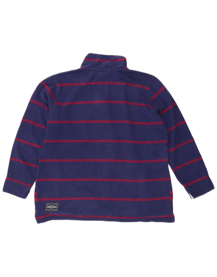 CREW CLOTHING Womens Sweatshirt Jumper UK 16 Large Navy Blue Striped