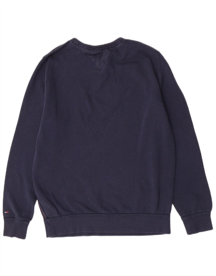 Tommy Hilfiger Mens Graphic Sweatshirt Jumper Medium Navy Blue Cotton