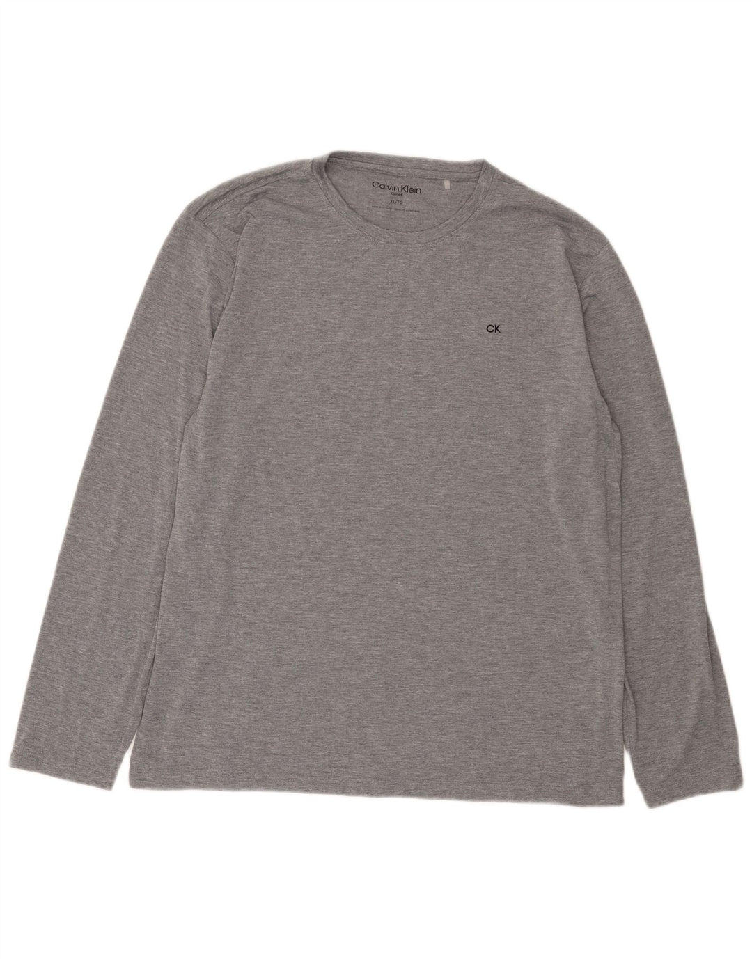 Calvin Klein Mens Top Long Sleeve XL Grey Polyester