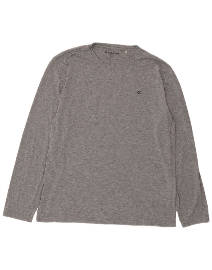 Calvin Klein Mens Top Long Sleeve XL Grey Polyester