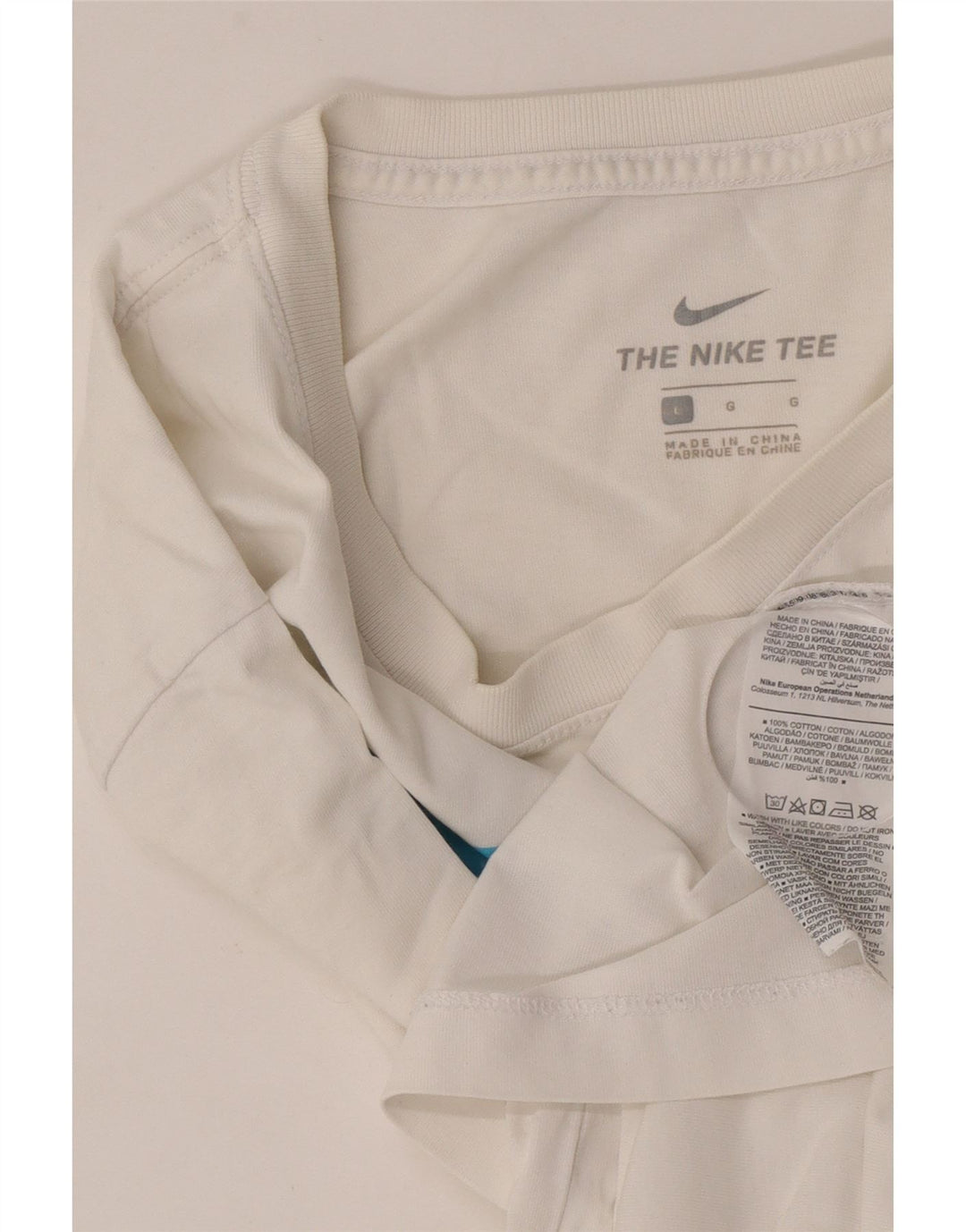 Nike Mens Graphic T-Shirt Top Large White Cotton