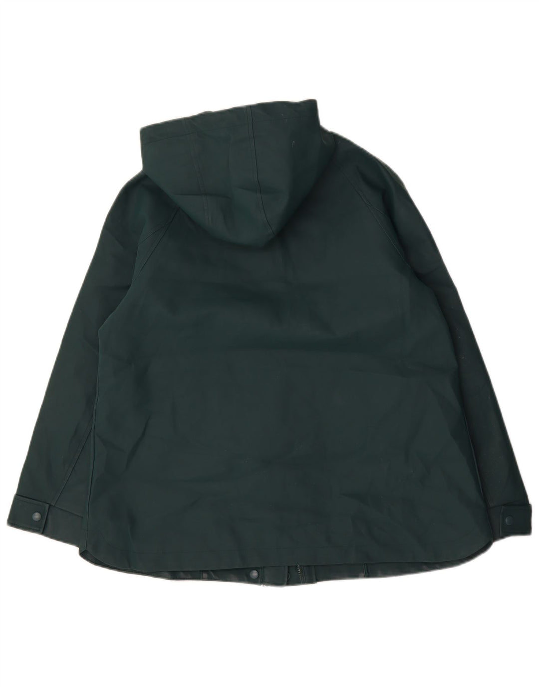 John Lewis Womens Hooded Windbreaker Jacket UK 14 Large Green Polyester