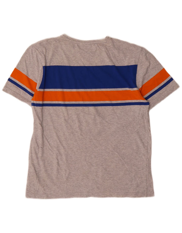 Hugo Boss Boys T-Shirt Top 15-16 Years Medium Grey Colourblock Cotton