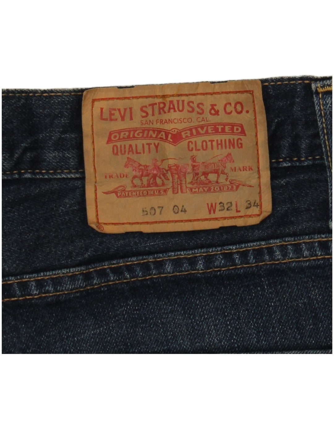 LEVI'S Mens 507 Bootcut Jeans W32 L34 Blue