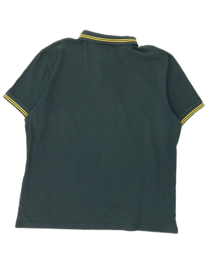 Barbour Mens Polo Shirt 2XL Green Cotton
