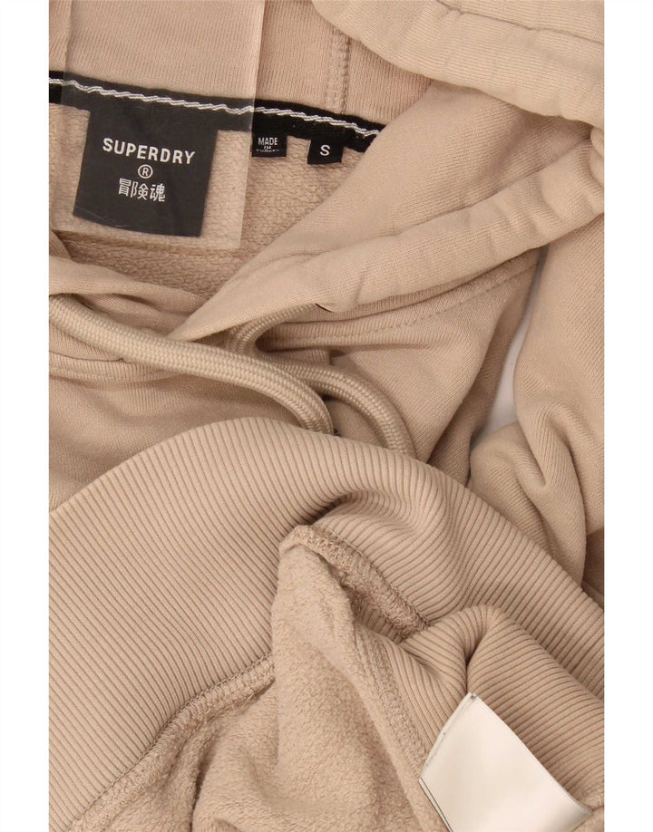 Superdry Mens Graphic Hoodie Jumper Small Beige