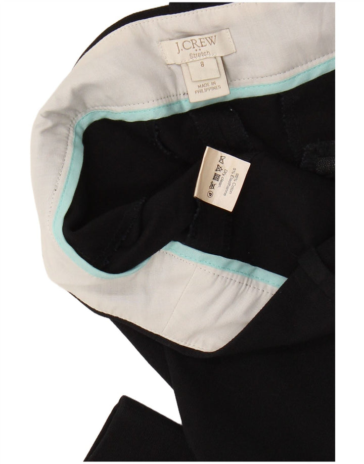 J. CREW Womens Stretch Slim Cropped Trousers US 8 Medium W30 L26 Black