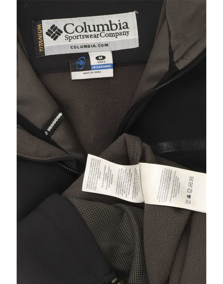 Columbia Mens Titanium Windbreaker Jacket UK 38 Medium Black Polyester