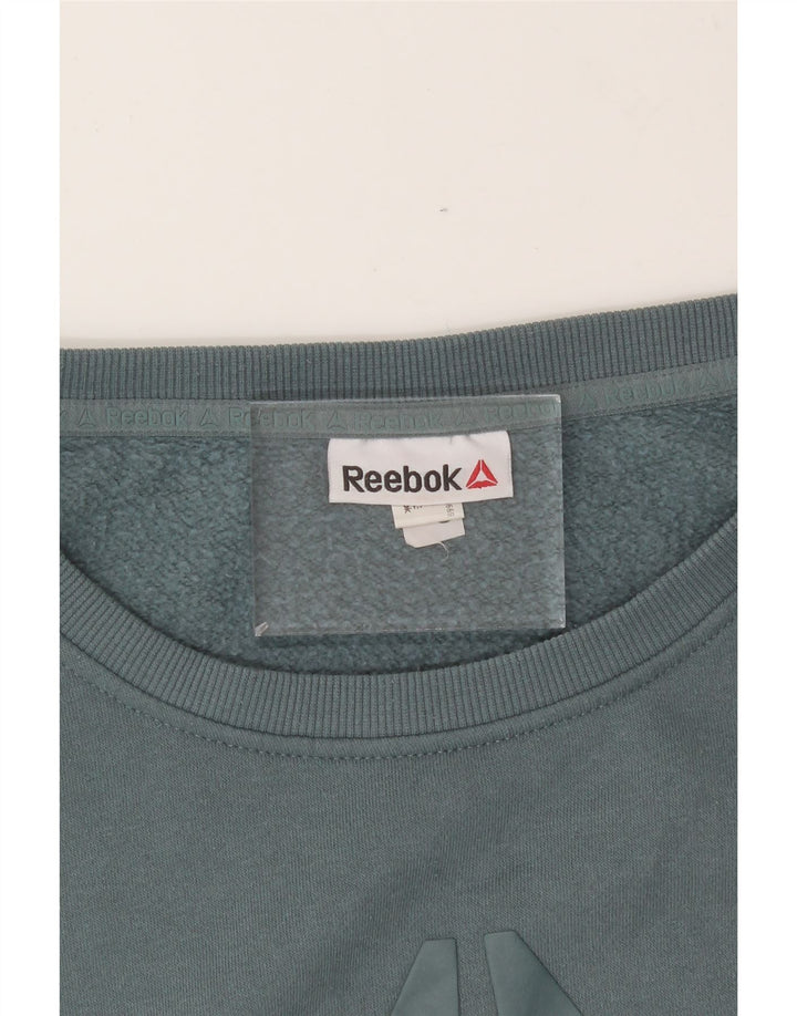 REEBOK Womens Graphic Oversized Sweatshirt Jumper UK 20 2XL Blue Vintage Reebok and Second-Hand Reebok from Messina Hembry 