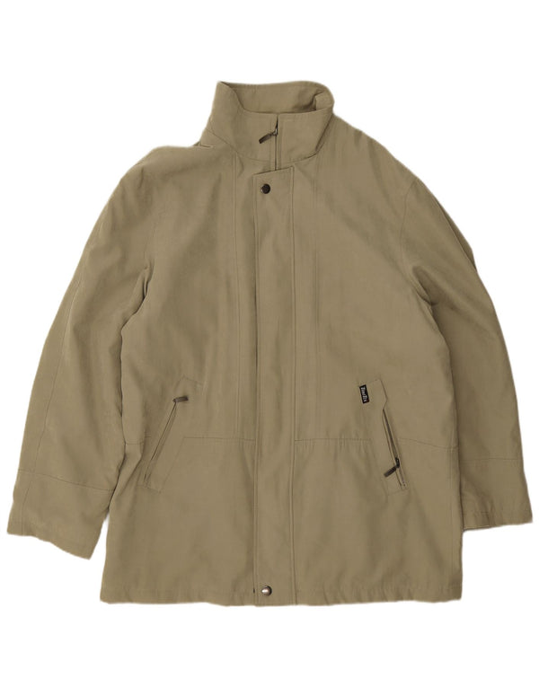 Prestige Mens Windbreaker Jacket UK 44 2XL Khaki Polyester