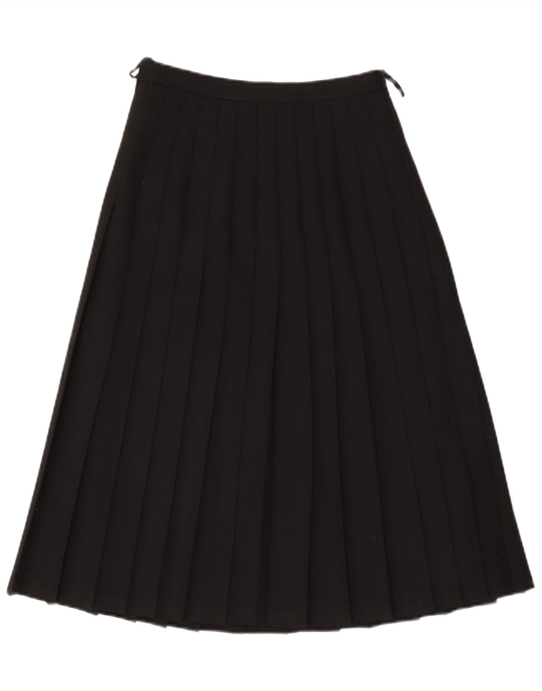 VINTAGE Womens High Waist Knife Pleated Skirt EU 40 Medium W26  Black Wool