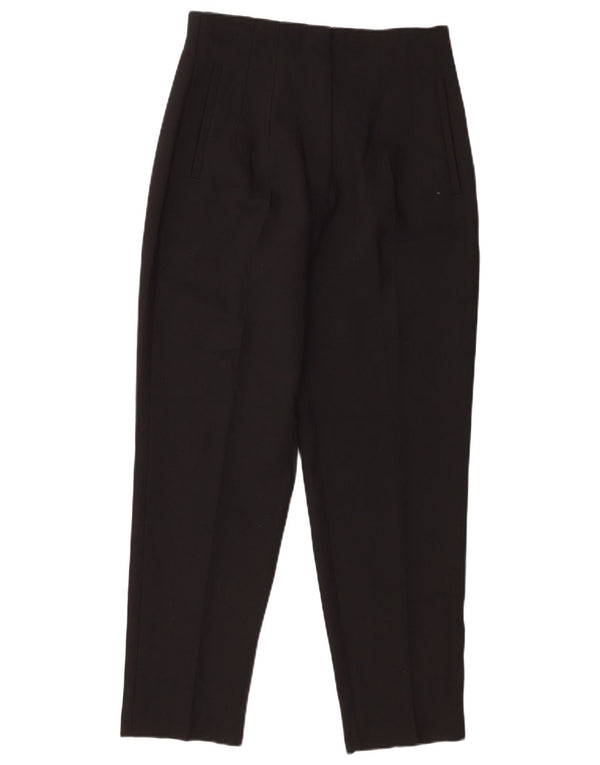 Zara Womens High Waist Tapered Casual Trousers Medium W28 L27 Black