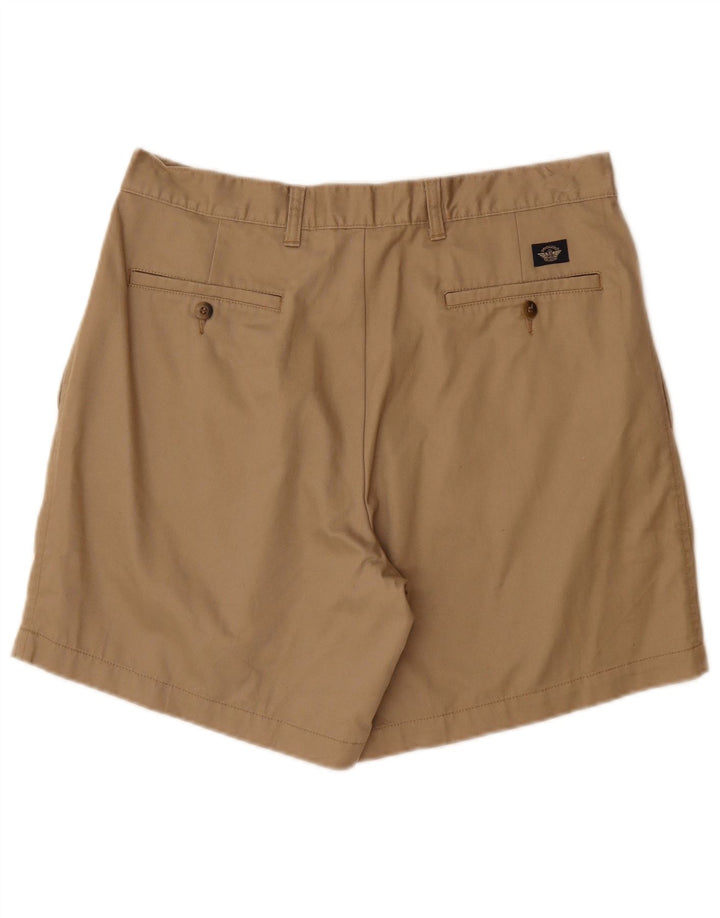 DOCKERS Mens Pegged Chino Shorts W34 Large Beige Cotton