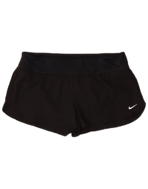 Nike Womens Sport Shorts UK 16 Large Black Polyester