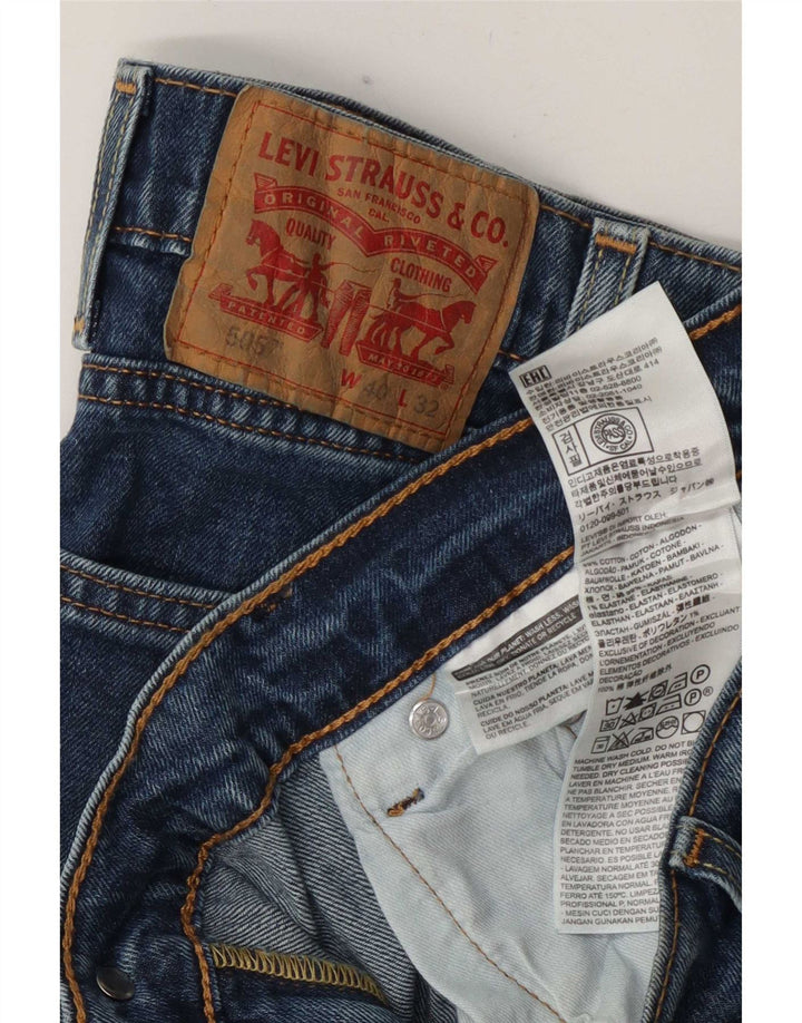 Levi's Mens 505 Straight Jeans W40 L32 Blue Cotton