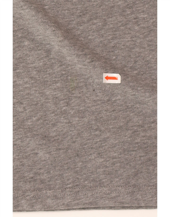 Superdry Mens Graphic Top Long Sleeve Small Grey Colourblock Cotton