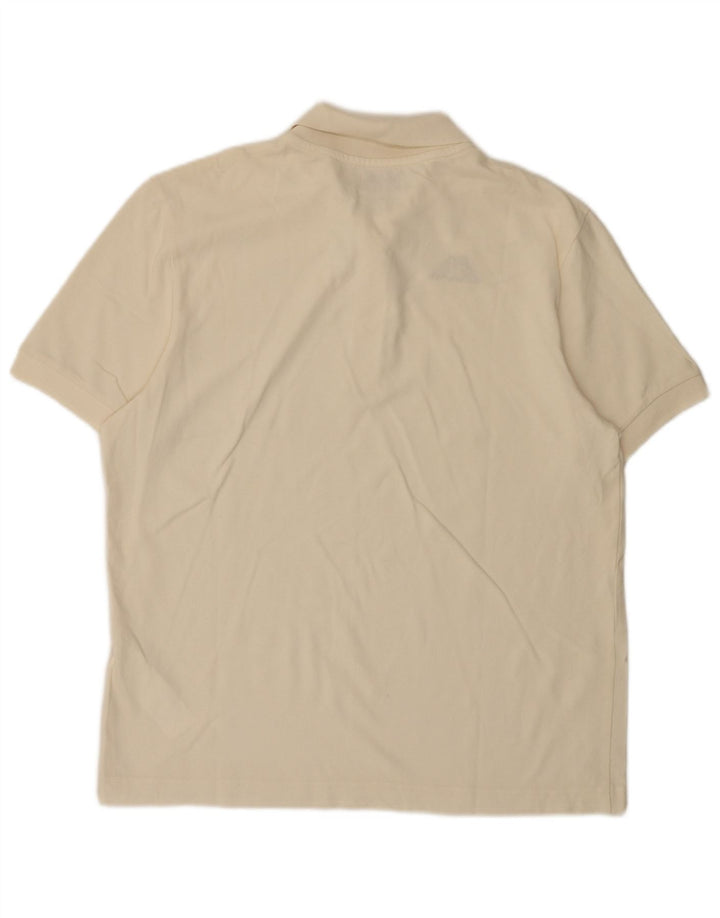 Kappa Mens Polo Shirt Large White Cotton