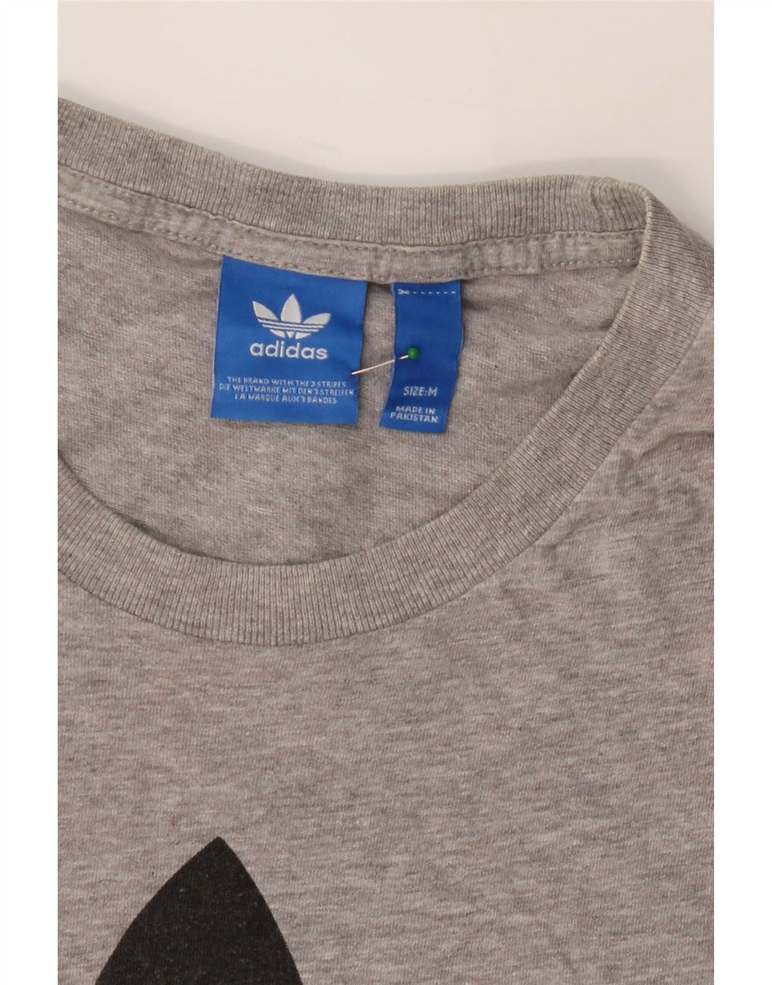ADIDAS Mens Graphic T-Shirt Top Medium Grey Cotton Vintage Adidas and Second-Hand Adidas from Messina Hembry 