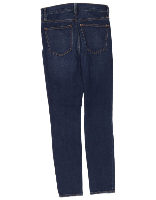 J. CREW Womens High Rise Skinny Jeans W25 L28  Navy Blue Cotton