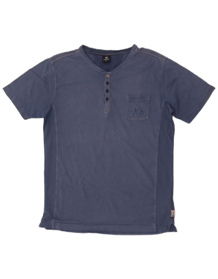 Lerros Mens T-Shirt Top Medium Blue Cotton