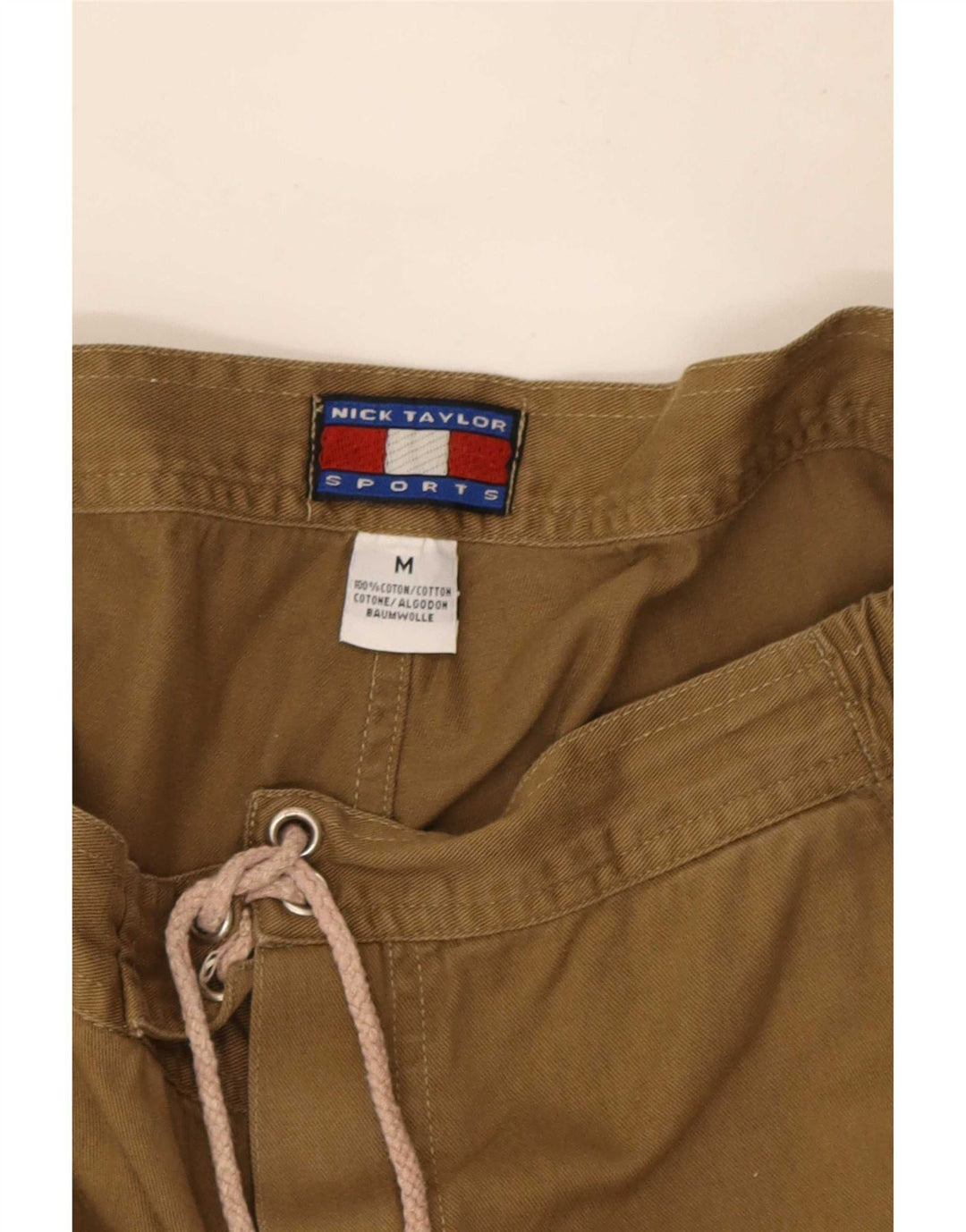 Nick Taylor Mens Cargo Shorts Medium W32 Brown Cotton