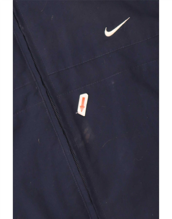 Nike Mens Tracksuit Top Jacket UK 38/40 Medium Navy Blue Polyester