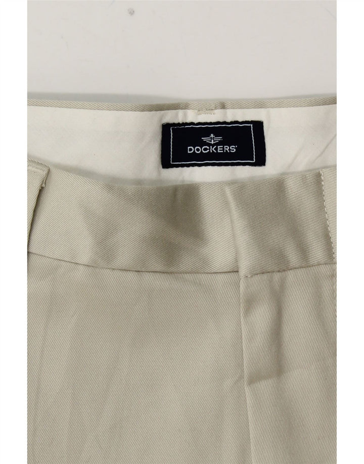 DOCKERS Mens Pegged Chino Trousers W32 L29 Grey Cotton