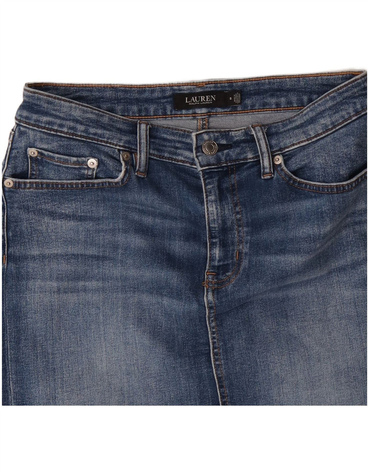 RALPH LAUREN Womens Denim Skirt US 8 Medium W30  Blue Polyester