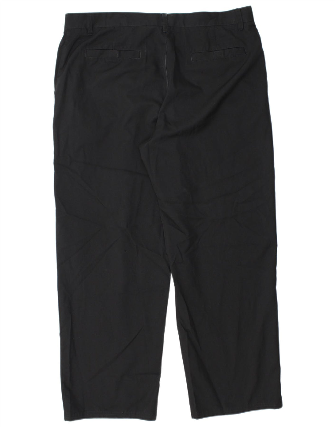 IZOD Mens Straight Cargo Trousers W38 L30 Black Polyester