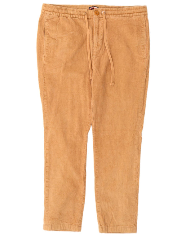Tommy Hilfiger Womens Slim Corduroy Trousers Medium W30 L27 Beige Cotton