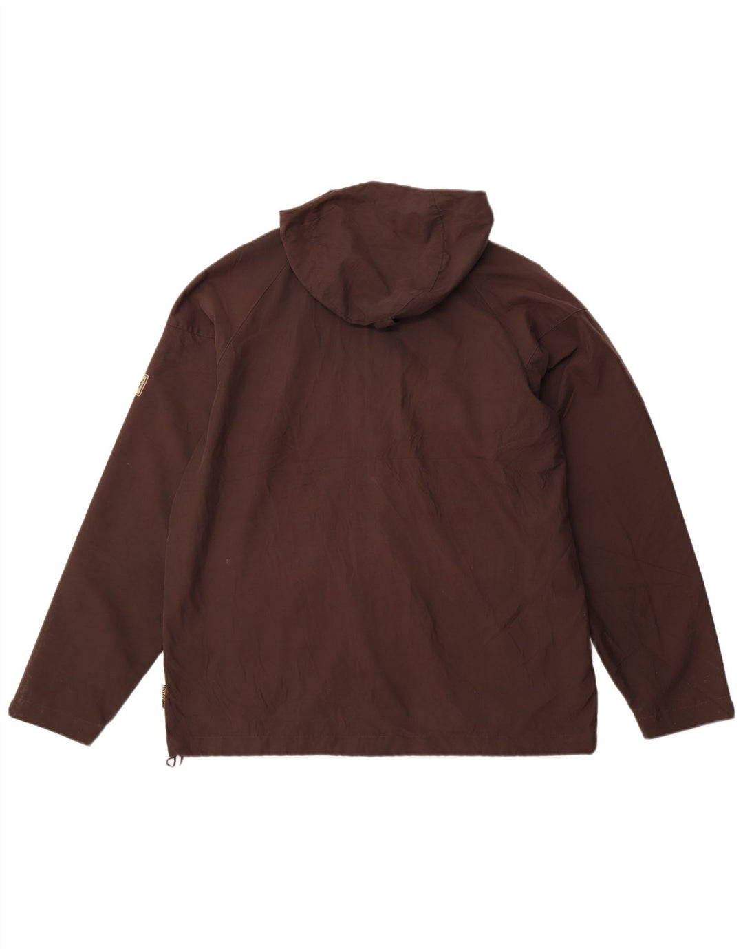 JACK WOLFSKIN Mens Hooded Rain Jacket UK 44/46 XL Brown Polyester